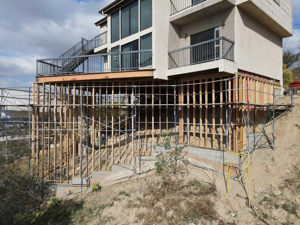 elevated pilings or stillts foundation